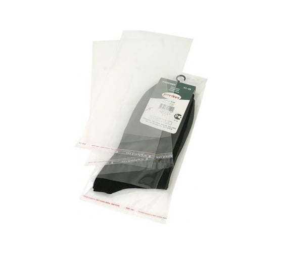 Прозрачный пакет Grand Gift без рисунка 020_220 со скотчем 24х11.5 см 20 шт PT 020_220