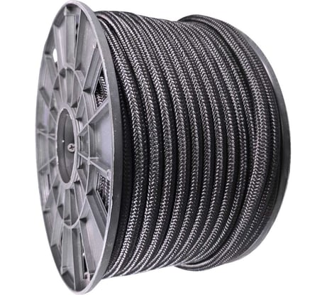 Плетеный полипропиленовый шнур ООО Оптхозторг 10 мм, 50 м, черный 110150