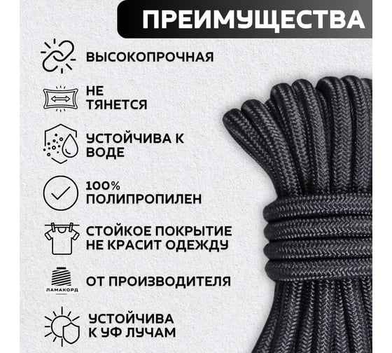 Плетеный полипропиленовый шнур ООО Оптхозторг 12 мм, 100 м, зеленый 1126100