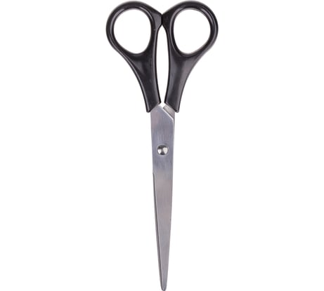 Ножницы Office Space 16,2см, черные ручки, ПВХ чехол с европодвесом S162B_6716