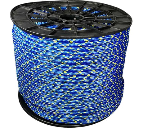 Шнур плетеный ООО Оптхозторг полипропиленовый, 10 мм, 200 м, синий 1104200