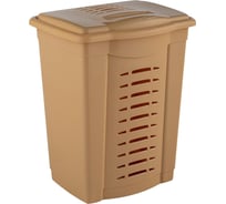 Пластиковая корзина для белья Элластик-Пласт 60 л, бежевый ЭП 013303