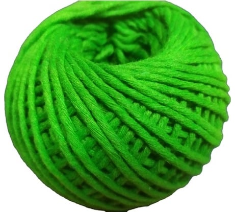 Хлопчатобумажный шпагат ЭБИС 1500 текс, 100 м, зеленый 73839