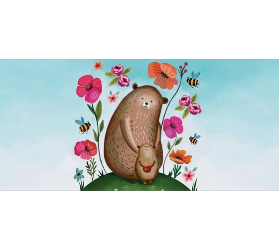 Корзина для хранения вещей JoyArty  Мама медведица и медвежонок 35x35 см  gaba_378650_S
