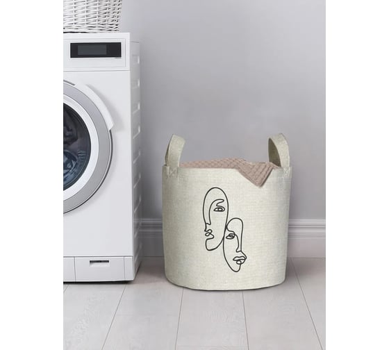 Корзина для хранения вещей JoyArty  Два лица одной линией 35x35 см  gaba_385283_S 1