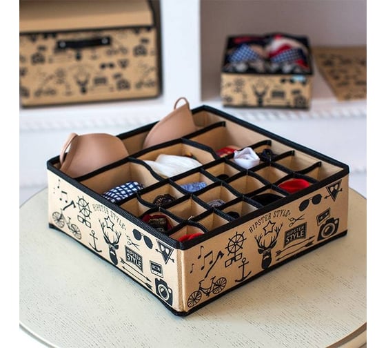 Органайзер HOMSU Hipster Style на 18+3+1 30x30x11 см HOM-757