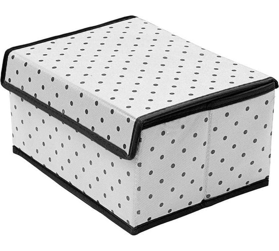 Коробка для хранения вещей HOMSU Eco White с крышкой 25х19х13 см HOM-1244 1