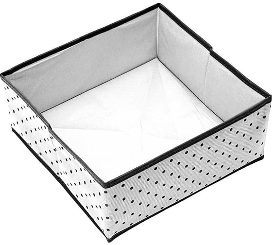 Квадратная коробка для хранения вещей HOMSU Eco White 30х30х13 см HOM-1242