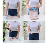 Вакуумный пакет для хранения вещей Доляна 30х40 см, прозрачный 3132082