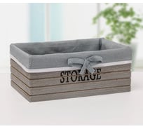 Короб для хранения Доляна STORAGE 28х19.5х11 см, большой, цвет серый 3954829