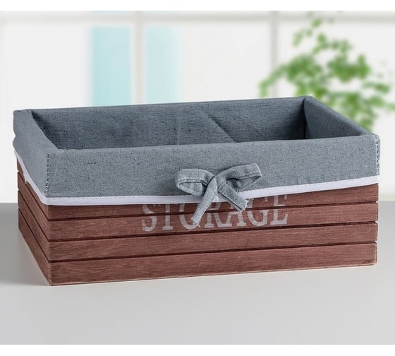 Короб для хранения Доляна STORAGE 28х19.5х11 см, большой, цвет коричневый 3954832 1