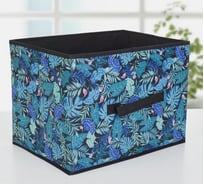 Короб для хранения Доляна Тропики 37х27х27 см, цвет синий 2694156