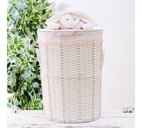 Круглая плетеная корзина для белья Доляна Sweet Home 40х40х54 см 3960385