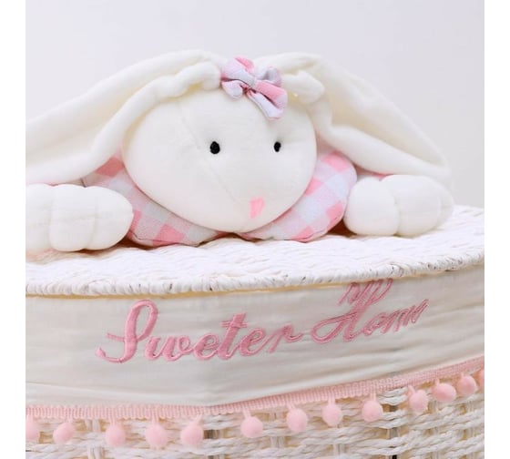Круглая плетеная корзина для белья Доляна Sweet Home 40х40х54 см 3960385