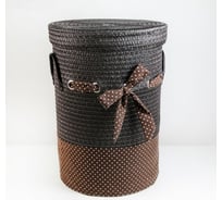 Круглая плетеная корзина для белья Доляна Грей цвет коричневый 40х40х56 см 4697113