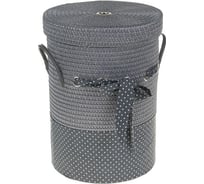 Круглая плетеная корзина для белья Доляна Грей 40х40х55 см 1868318