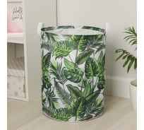Корзина для белья Доляна Тропики 35х45 см, с затяжкой 5470011