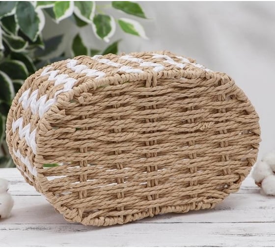 Плетеная корзина для хранения Доляна Айка овальная, 24х14х11 см 5075256