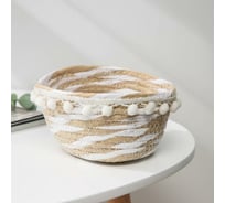 Корзина для хранения Доляна Мокко 18х14х8.5 см, цвет бежево-белый 5442972