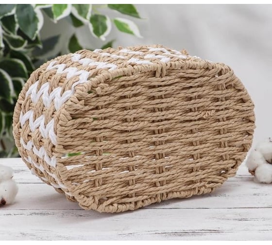 Плетеная корзина для хранения Доляна Айка овальная, 19х11х10 см 5075257