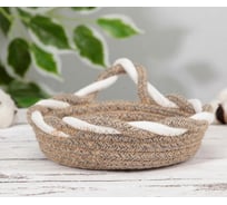 Плетеная корзина для хранения Доляна Визави 21х19х5 см 5075261