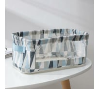 Корзина для хранения с ручками и ПВХ окном Доляна Рио 9 ячеек, 26.5х17х11 см, цвет голубой 5453885