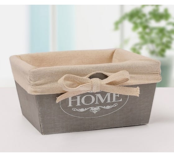 Короб для хранения Доляна HOME 22х22х11 см, большой, цвет серый 3954823 1