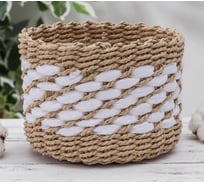 Плетеная корзина для хранения Доляна Элли 17х17х14 см 5075263