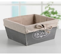 Короб для хранения Доляна HOME 19х19х9.5 см, средний, цвет серый 3954824