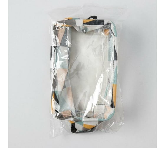 Корзина для хранения с ручками и ПВХ окном Доляна Рио 9 ячеек, 26.5х17х11 см, цвет бирюзовый 5453884