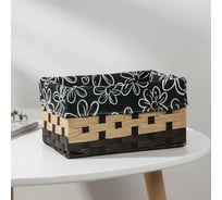 Плетеная корзина для хранения Доляна Цветок 23х15х9.5 см 5457800