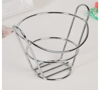 Корзинка для мелочей Доляна 11.5х13х10 см, хром 4676823