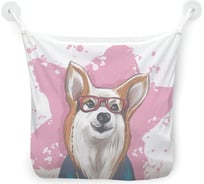 Органайзер для ванной - Сетка настенная на присосках для игрушек JoyArty "Стильный корги", 39x33 см, tgb_385294