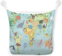 Органайзер для ванной - Сетка настенная на присосках для игрушек JoyArty "Веселая карта", 39x33 см, tgb_11545