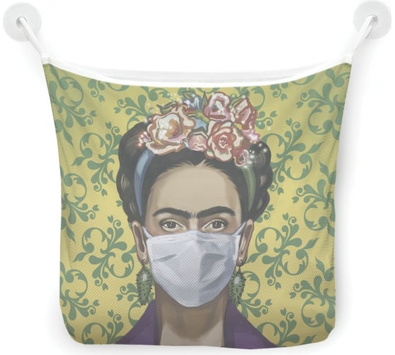 Органайзер для ванной - Сетка настенная на присосках для игрушек JoyArty "Фрида в маске", 39x33 см, tgb_378642 1