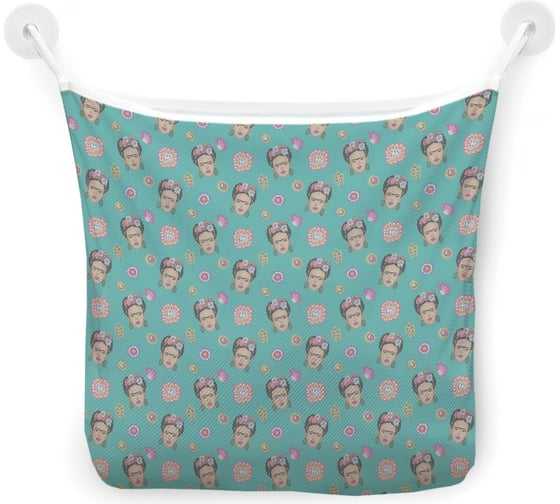 Органайзер для ванной - Сетка настенная на присосках для игрушек JoyArty "Фрида в цветах", 39x33 см, tgb_378639 1