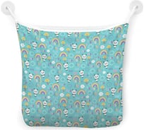 Органайзер для ванной - Сетка настенная на присосках для игрушек JoyArty "Милая панда в дождливый день", 39x33 см, tgb_52549