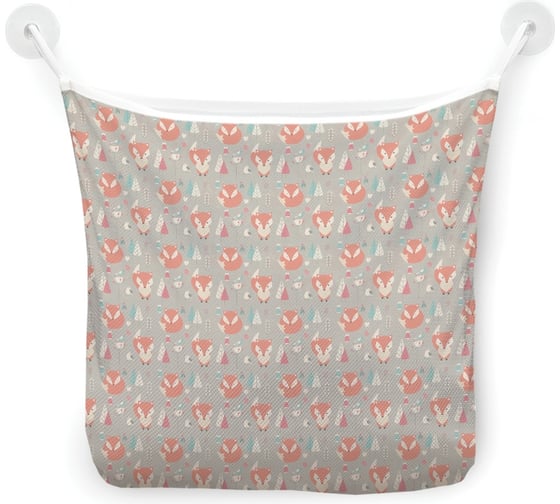 Органайзер для ванной - Сетка настенная на присосках для игрушек JoyArty "Хитрые лисички в лесу", 39x33 см, tgb_290620 1