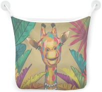 Органайзер для ванной - Сетка настенная на присосках для игрушек JoyArty "Разноцветный жираф", 39x33 см, tgb_385250