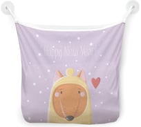 Органайзер для ванной - Сетка настенная на присосках для игрушек JoyArty "Милая лисичка в шапке", 39x33 см, tgb_290617