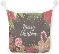 Органайзер для ванной - Сетка настенная на присосках для игрушек JoyArty "Новогодние сладости", 39x33 см, tgb_380865