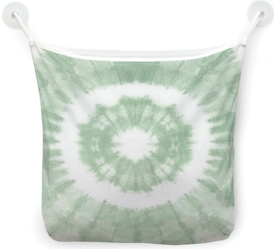 Органайзер для ванной - Сетка настенная на присосках для игрушек JoyArty "Удивительный зеленый узор", 39x33 см, tgb_274838 1