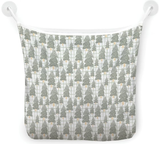 Органайзер для ванной - Сетка настенная на присосках для игрушек JoyArty "Лес с елками зимой", 39x33 см, tgb_290638 1