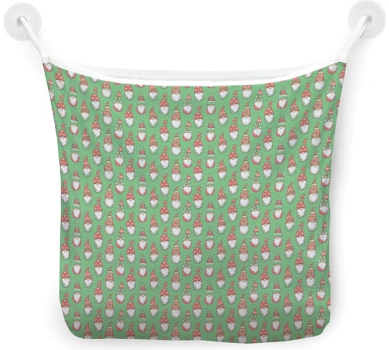 Органайзер для ванной - Сетка настенная на присосках для игрушек JoyArty "Парад новогодних гномов", 39x33 см, tgb_290630 1