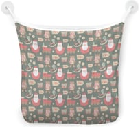 Органайзер для ванной - Сетка настенная на присосках для игрушек JoyArty "Новогодние деревянные игрушки", 39x33 см, tgb_290637