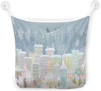 Органайзер для ванной - Сетка настенная на присосках для игрушек JoyArty "Канун Нового Года", 39x33 см, tgb_92684