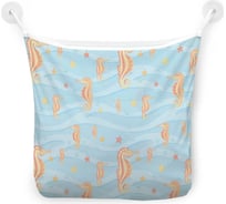 Органайзер для ванной - Сетка настенная на присосках для игрушек JoyArty "Удивительные морские коньки", 39x33 см, tgb_21714