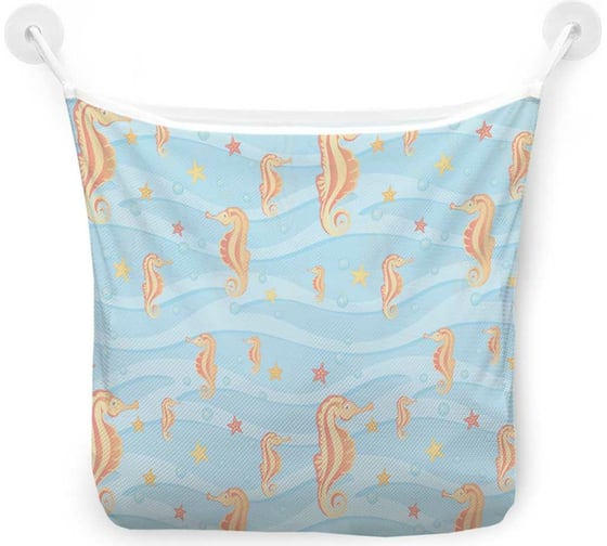 Органайзер для ванной - Сетка настенная на присосках для игрушек JoyArty "Удивительные морские коньки", 39x33 см, tgb_21714 1