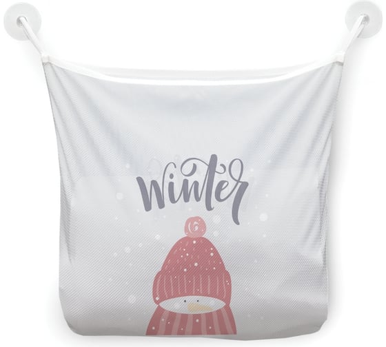 Органайзер для ванной - Сетка настенная на присосках для игрушек JoyArty "Зимнее настроение", 39x33 см, tgb_290631 1