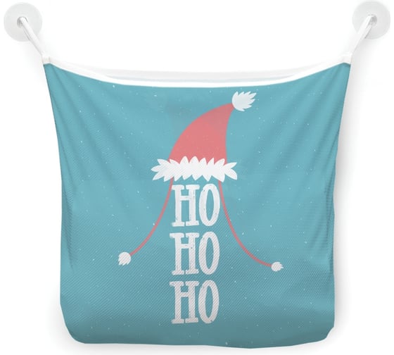 Органайзер для ванной - Сетка настенная на присосках для игрушек JoyArty "Хо-хо-хо в новогоднюю ночь", 39x33 см, tgb_290634 1